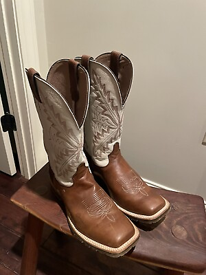#ad Tony Lama Mens Square Toe Cowboy Boots Size 10.5D