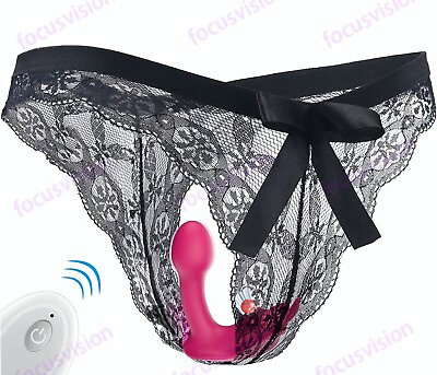 #ad Panties Massager Sucking Vibrating Wireless Remote Control Women Underwear US