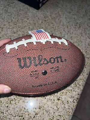 #ad Autographed 4 signatures Wilson NFL Football f1655 Tom matte And Earl Morrell