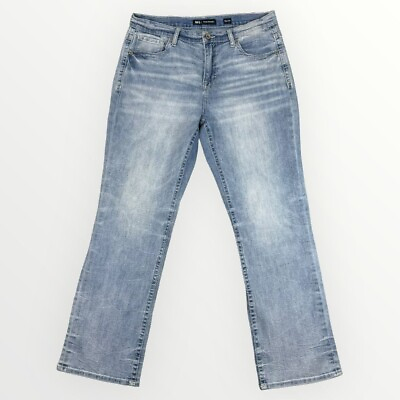 #ad BUCKLE BKE Tyler Straight Leg Stretch Denim Jeans Mens 34x32 Blue Light Wash