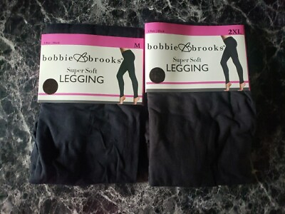 #ad Black Leggings You Choose Size New Women Super Soft bobbie BROOKS Leggings