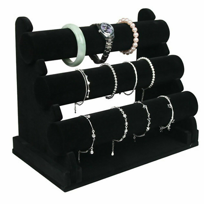#ad 3 Tier Velvet Bracelet Holder Jewelry Rack Detachable Dispaly Organize Holder