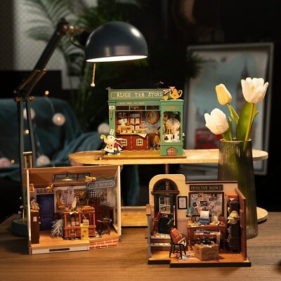 #ad Rolife DIY Dollhouse Kit Miniature Furniture Wooden 3D House Gift With LED Light $39.99