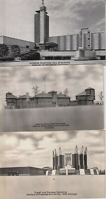 #ad 17 Postcard Chicago Worlds Fair 1933 Century of Progress RPPC lot unused  Photo