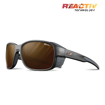 #ad Julbo Montebianco 2 Sunglasses REACTIV 2 4 Polarized Black Frame