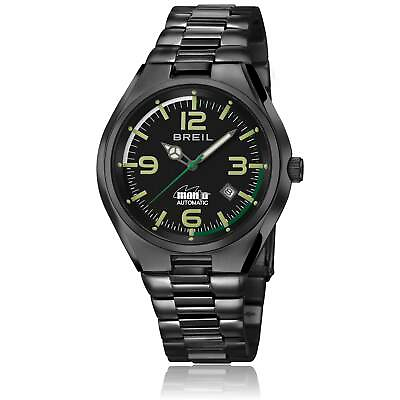 #ad Mens Automatic Wristwatch BREIL MANTA PROFESSIONAL TW1359 Steel Black Sub 100mt