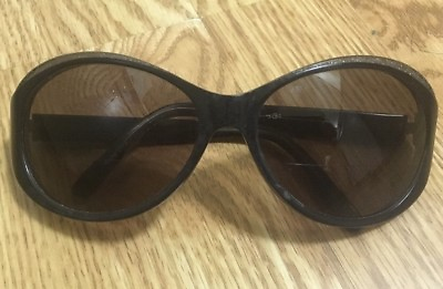 #ad Hugo Boss Womens Brown Glitter amp; Black Full Plastic Sunglasses Shades FRAME ONLY $39.95