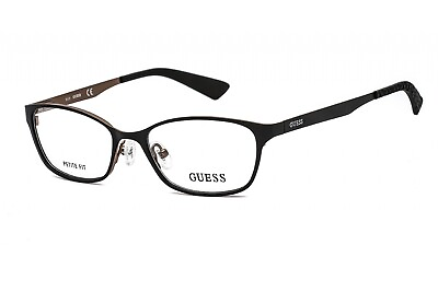 #ad Guess Unisex GU2563 002 Rectangle Matte Black Eyeglasses 49mm