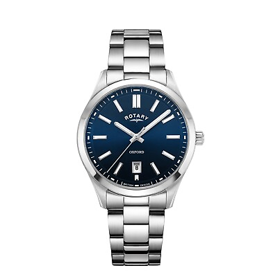 #ad Rotary Watches Gents Steel Quartz Watch on Bracelet Oxford GB05520 05