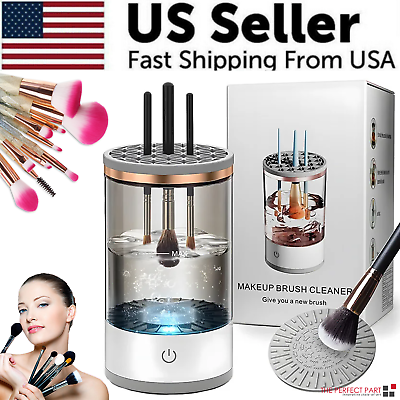 #ad Automatic Brush Cleaner Electric Makeup Brush Cleaning Machine Fast Clean Dryer