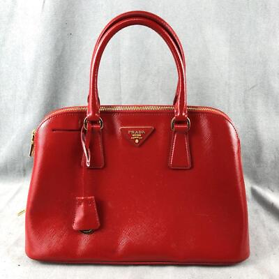 #ad PRADA SAFFIANO VERNIC Hand bag Red Ex 240403N