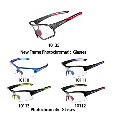 #ad ROCKBROS Cycling Photochromic Glasses Men#x27;s Full Frame Sports Bike Sunglasses
