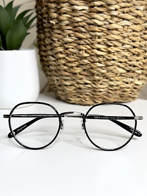 #ad Garrett Leight GLCO Unisex Eyeglasses Robson W Color Black Pewter New