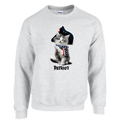 #ad Patriot Patriotic Cat Sweatshirt Cat Lover Sweater Shirt