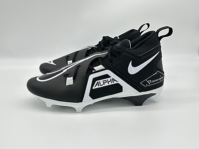 #ad Nike Alpha Menace Pro 3 Mid Men#x27;s Size 13 Black Football Cleats CT6649 001