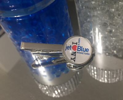 #ad JET BLUE A320 Tie Clip Jewelry Old LogoGlass Dome 3 4” Jetblue Airline Airways $15.99