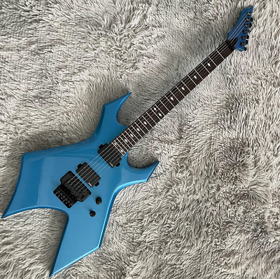 #ad Custom Bc Warlock Electric Guitar Metallic Blue FR Bridge Black Hardware
