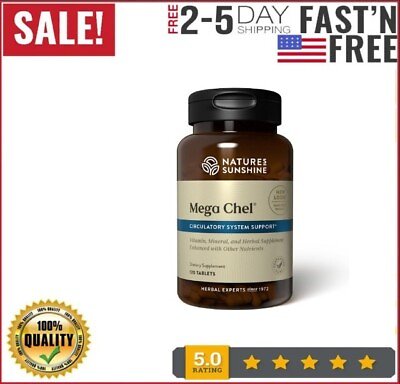 #ad Nature#x27;s Sunshine Mega Chel 120 Tablets Complete Vitamin with Powerful
