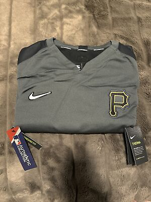 #ad Nike Pittsburgh Pirates MLB Team Issued On Field Therma Pullover NKA6 Mens XXL