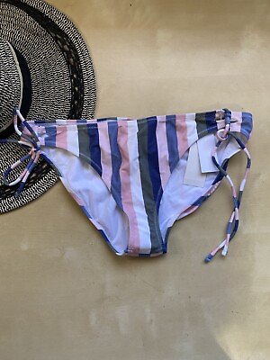 #ad Raisins Sweet Side Striped Bikini Bottoms NEW Pink Blue Multi NWT