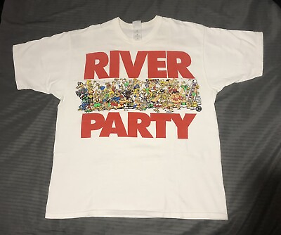 #ad Vintage River Party Frio River Shirt By Outhouse Udamon Beavis Butthead Sz L 90s