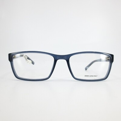 #ad MP 3006 BL Blue Gray Crystal Mens Rectangular Full Rim Eyeglasses 53 17 140mm a7