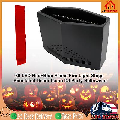 #ad 36 LED RedBlue Flame Fire Light Stage Simulated Decor Lamp DJ Party Halloween#
