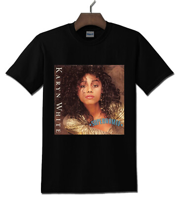#ad Karyn White American singer Black T shirt S 5XL