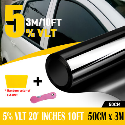 #ad Uncut Window Roll Tint Film 5% 15% 20% VLT 10 FT Feet Car Office Commercial EXC
