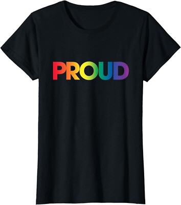 #ad Proud Quote Rainbow LGBTQ Gay Pride Month Theme Ladies#x27; Crewneck T Shirt