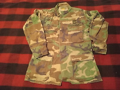 #ad US Army Ranger Jacket Woodland Camo Small Long