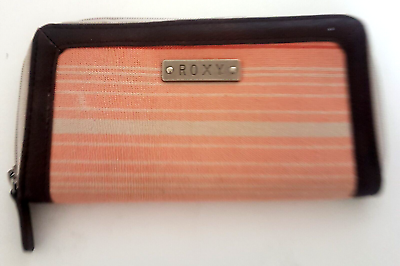 #ad Nice Roxy Canvas Wallet Colorful Vintage Looking Zipper Logo