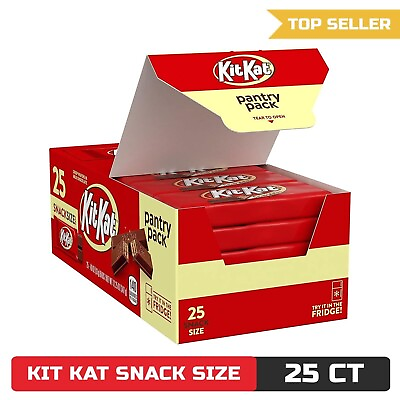 #ad KIT KAT Milk Chocolate Wafer Snack Size Candy Pantry Pack 12.25 oz 25 Pieces