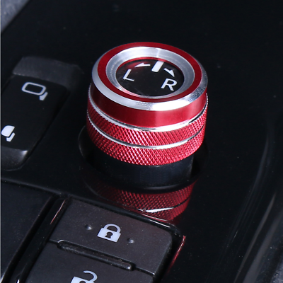 #ad For Corolla Cross 2022 23 Red Alloy Rearview Mirror Adjust Knob Ring Cover Trim