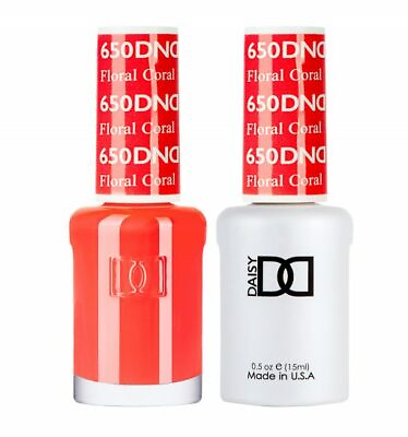 #ad DND Soak Off Gel Polish and Nail Lacquer 650 Foral Coral