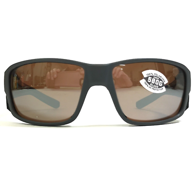 #ad Costa Sunglasses Tuna Alley Pro 910510 Matte Gray Wrap Frames Polarized 580G