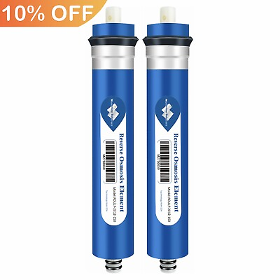 #ad 2 Pack 50 75 100 150GPD RO Membrane Reverse Osmosis System Water Purifier Filter