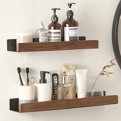 #ad Bathroom Shelf Organizer Shower Storage Rack Solid Wood Corner Shelves Wall