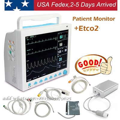 #ad Multi parameter patient monitor ICU Vital Signs Monitor with Capnography ETCO2