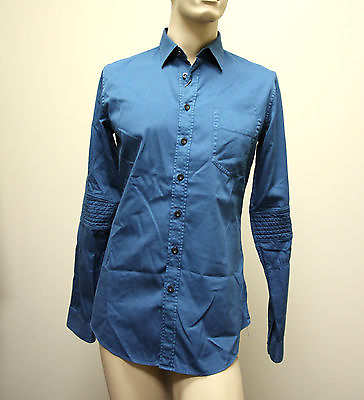 #ad $535 NEW Authentic GUCCI Mens Dress Shirt 41 16 Skinny Greenish Blue 268694 $169.99