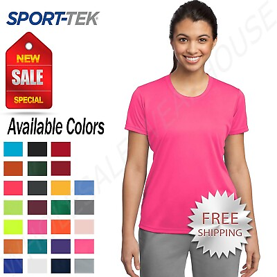 #ad Sport Tek Womens Dry Fit Workout PosiCharge Moisture Wicking T Shirt M LST350