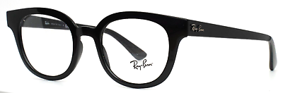 #ad RAY BAN RB4324 V 2000 Black Unisex Round Full Rim Eyeglasses 50 21 150 B:42