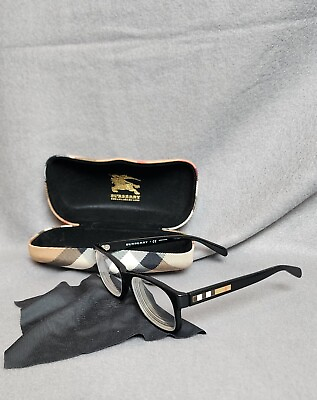 #ad BURBERRY B 2136 3001 Eyeglass Frames Black With Case $80.00