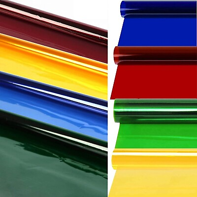 #ad 4pcs Color Correction Gel Filters Transparent Square Light Filter Sheet 40x50cm