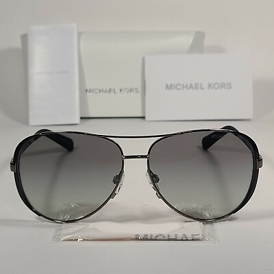 #ad Michael Kors Chelsea Aviator Sunglasses Gray Gunmetal Black MK 5004 Authentic