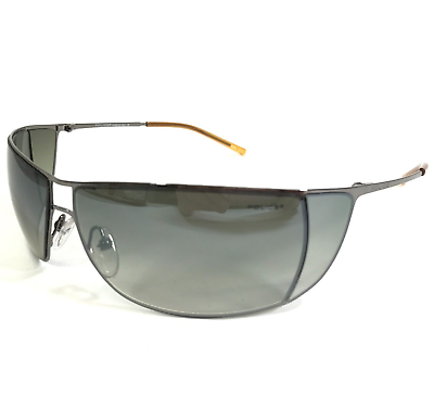 #ad Police Sunglasses Frames MOD.2819 65 COL.568V Gray Wrap Frames with Green Lenses