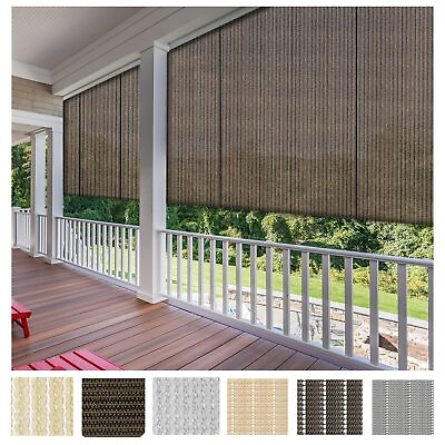 #ad Roller up Shades Curtain Patio Deck Porch Pergola Balcony Backyard Outdoor 8FT $146.19