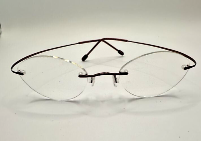 #ad #ad Marchon Airlock 2 Red Eyeglasses Frames Titanium Rimless Hingeless 48 21 140