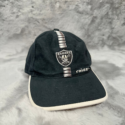 #ad Vintage Oakland Raiders Hat Black Proline Authentic Logo Athletic NFL Strapback