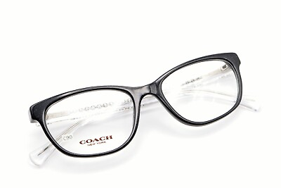 #ad COACH HC6072 5327 Polished Black Glitter Crystal 50 17 135 Eyeglass Frames C90